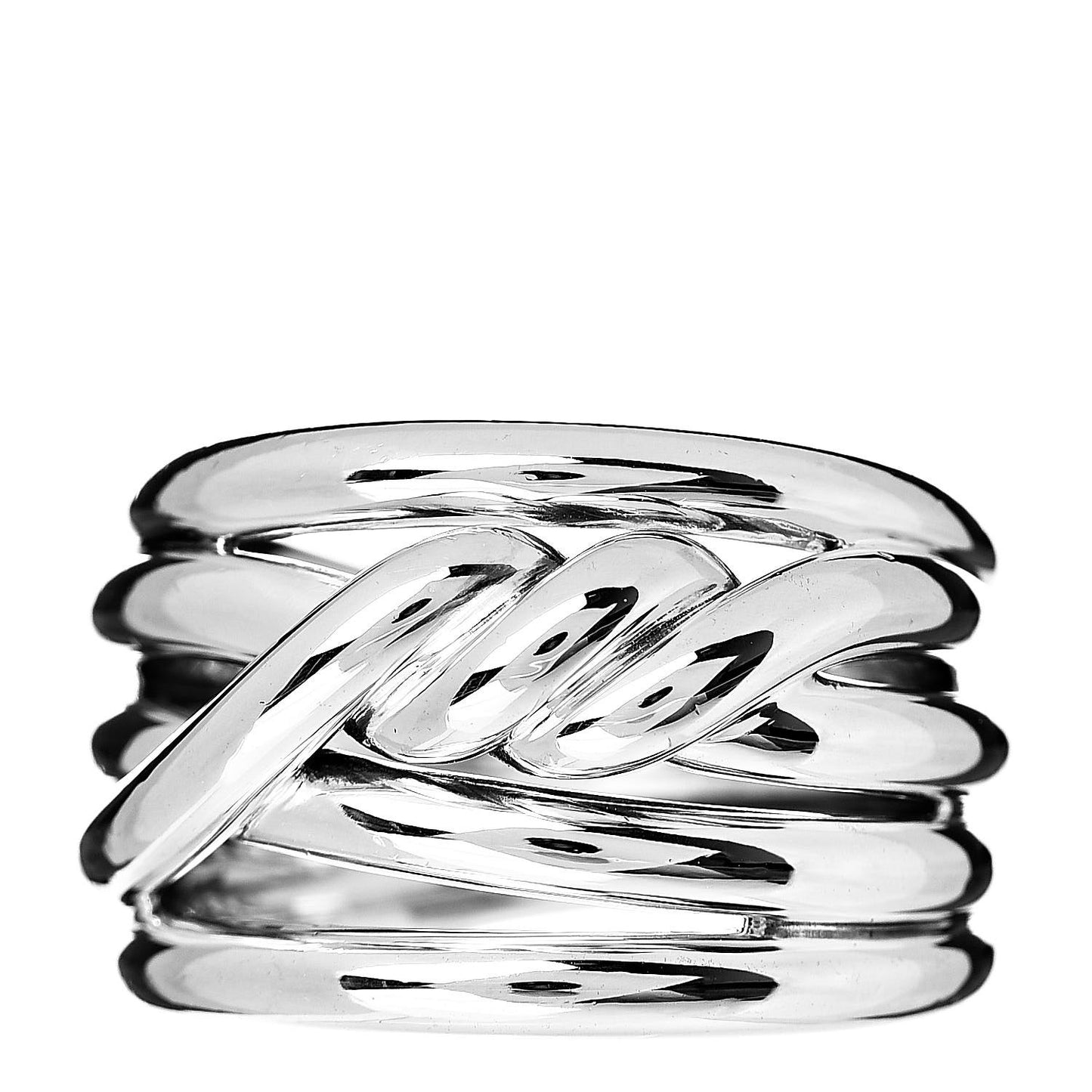 Sterling Silver 14mm Continuance Ring 53 6.25