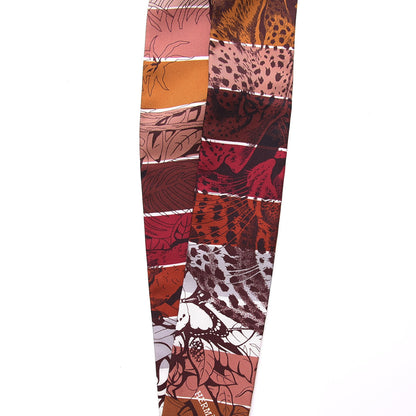 Hermes Silk Jungle Love Rainbow Twilly Brun Brique Fauve 3 of 4