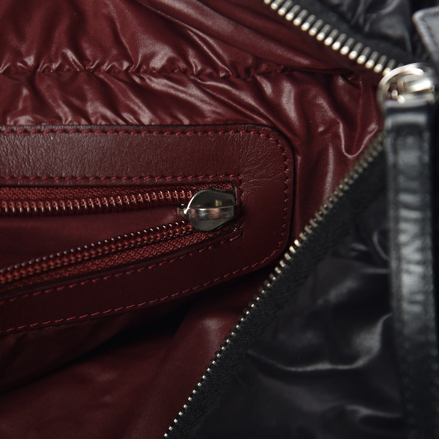 Nylon Quilted Large Coco Cocoon Tote Black