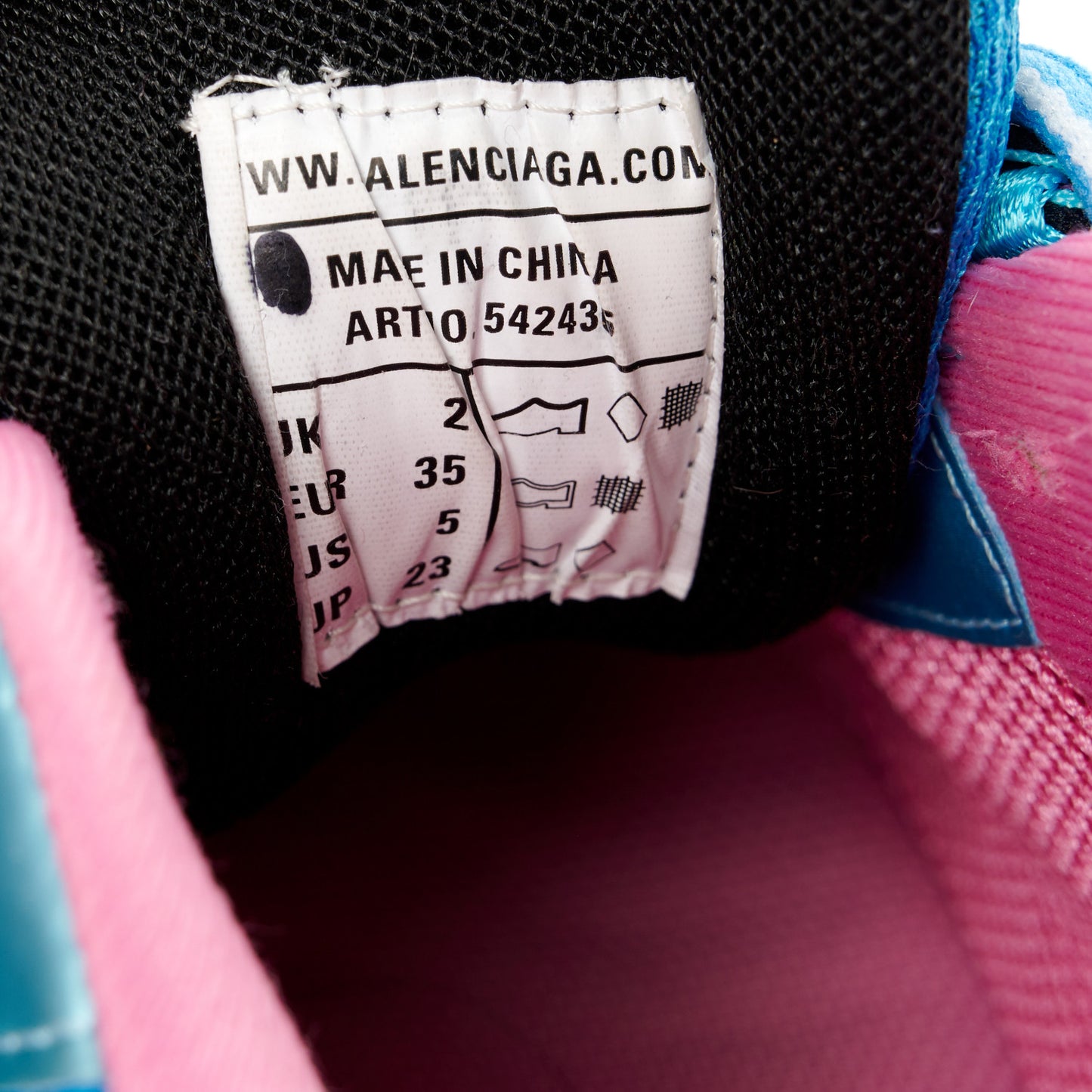 Mesh Nylon Womens Track Sneakers 35 Blue Black