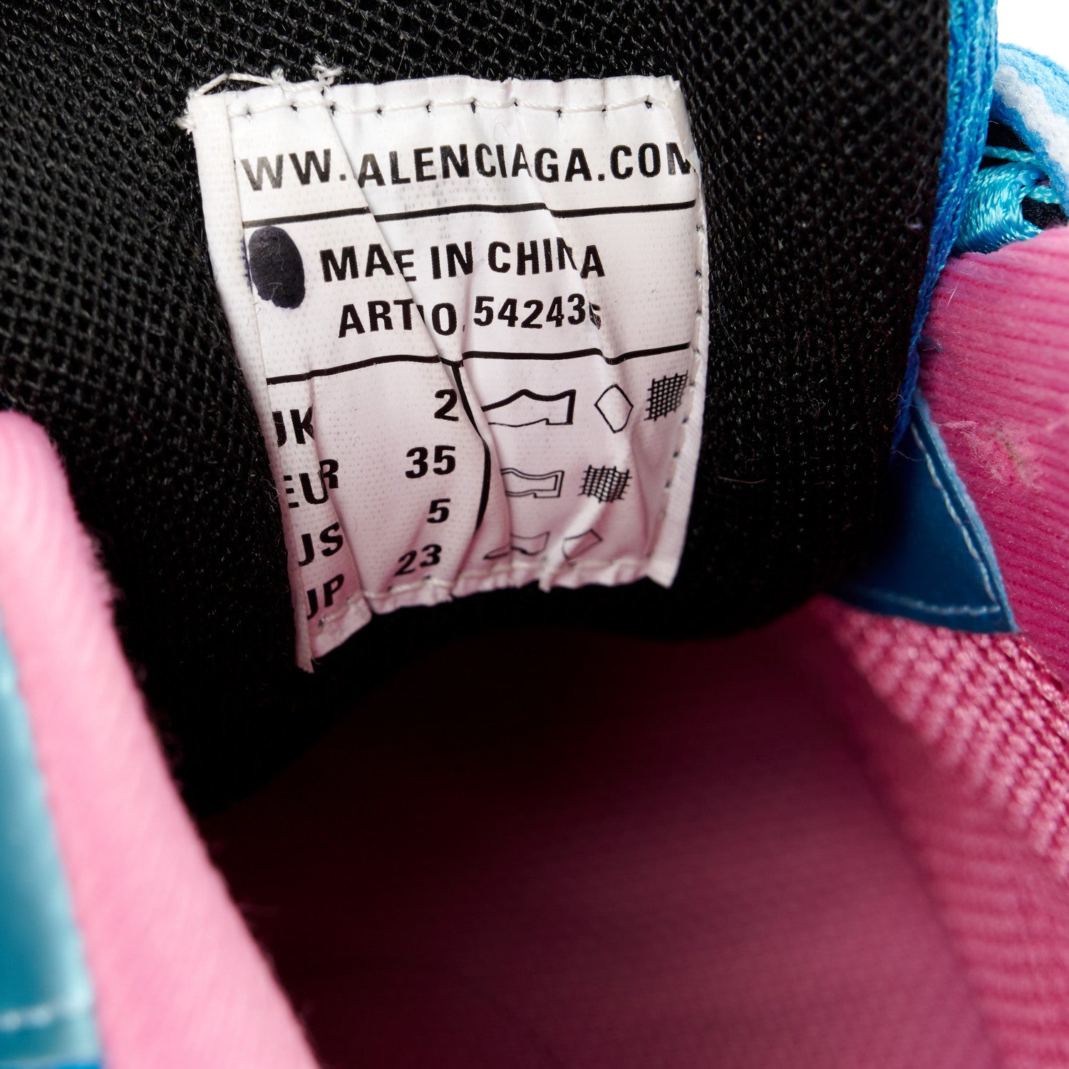 Balenciaga Mesh Nylon Womens Track Sneakers 35 Blue Black 9 of 9