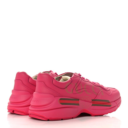 Gucci Calfskin Logo Mens Rhyton Sneakers 9 Box Pink 4 of 8