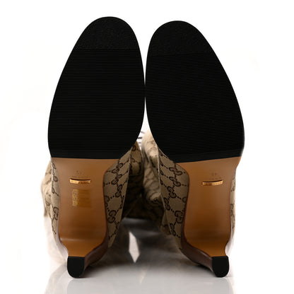 Gucci Monogram Over the Knee Boots 42 Beige Ebony 5 of 10
