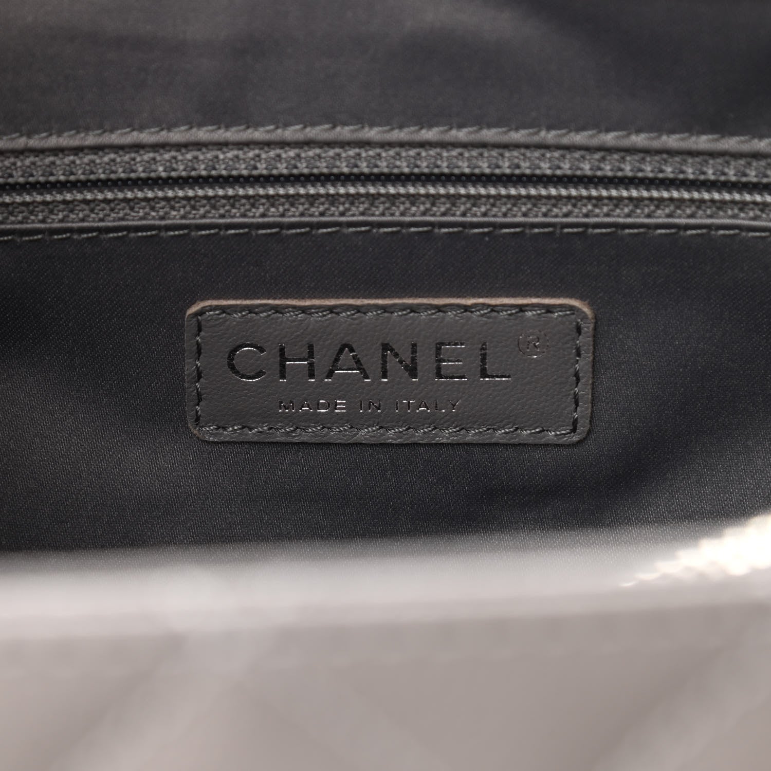 Chanel Caviar Quilted XL Grand Shopping Tote GST Light Grey 6 of 11