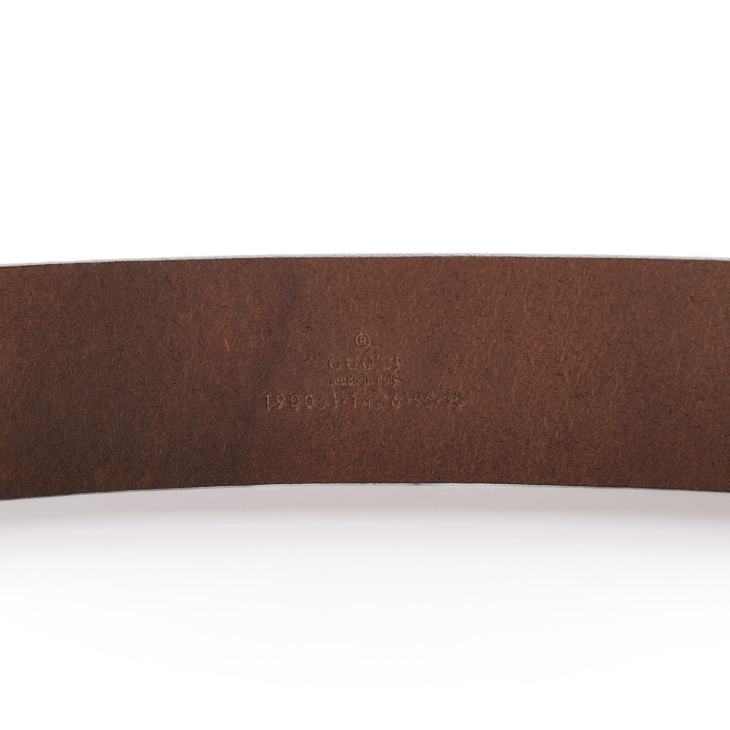 Guccissima Signature Belt 95 38 Dark Brown