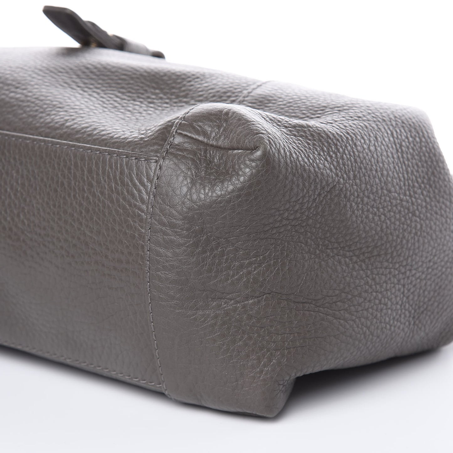 Pebbled Calfskin Medium Greenwich Shoulder Bag Grey