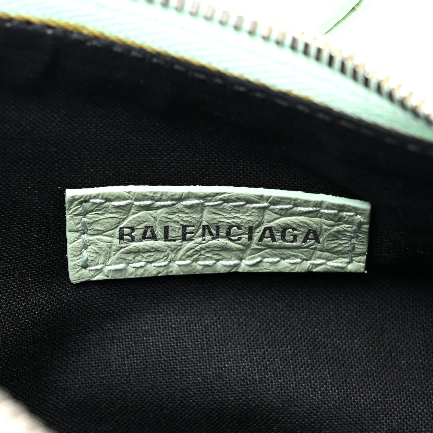 Balenciaga Extra Supple Calfskin Crocodile Embossed Le Cagole Shoulder Bag XS Light Green 6 of 10