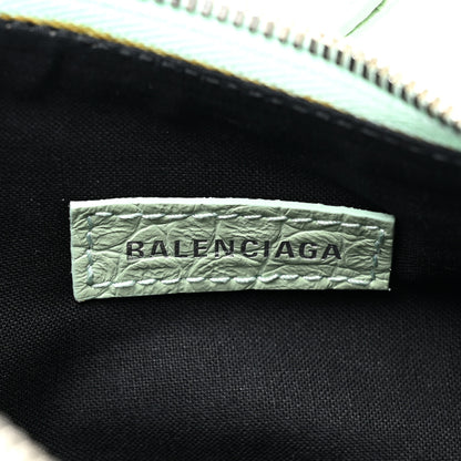 Balenciaga Extra Supple Calfskin Crocodile Embossed Le Cagole Shoulder Bag XS Light Green 6 of 10