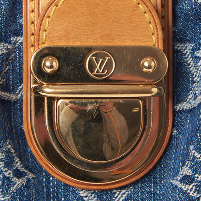 Louis Vuitton Monogram Denim Pleaty Blue 7 of 8