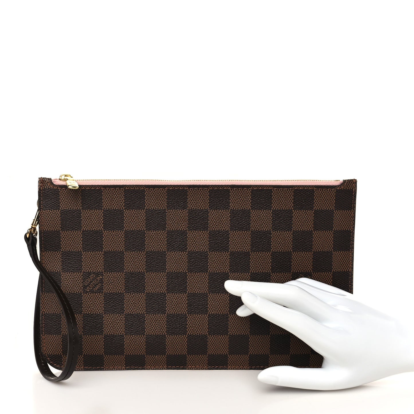 Damier Ebene Neverfull MM GM Pochette Rose Ballerine