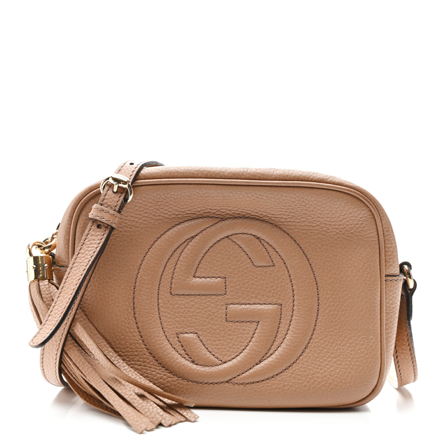 Gucci Pebbled Calfskin Small Soho Disco Bag Camelia 1 of 13