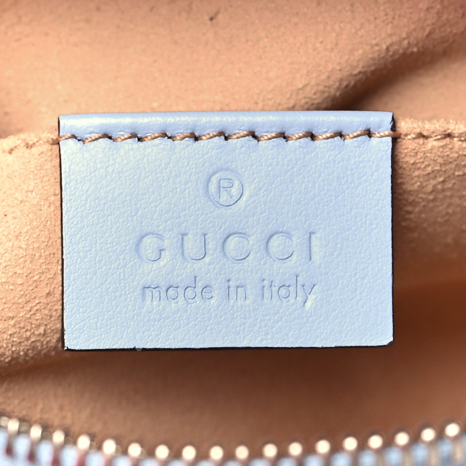 Gucci Calfskin Matelasse Mini GG Marmont Chain Shoulder Bag Porcelain Light Blue 6 of 9
