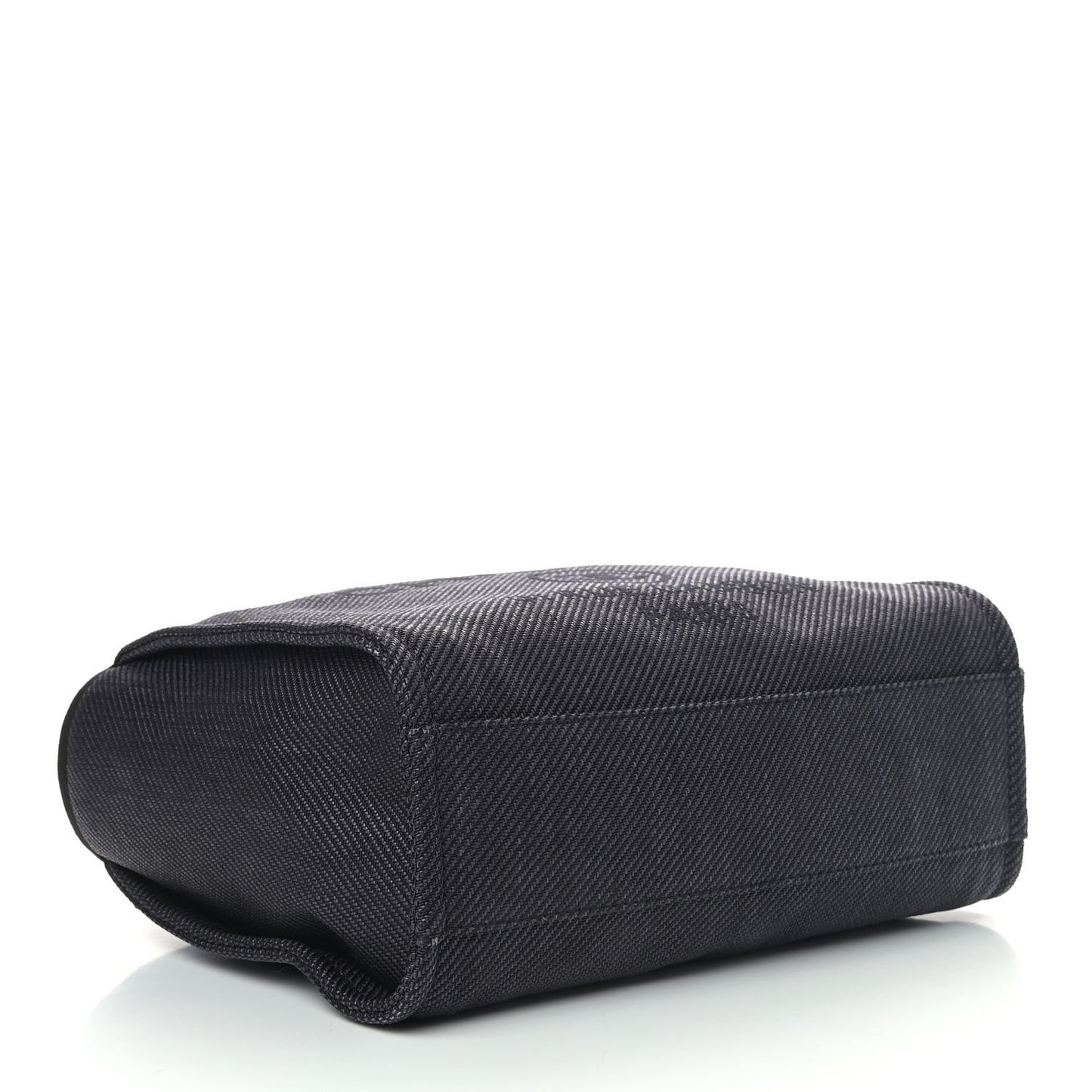 Mixed Fibers Calfskin Small Deauville Tote Black