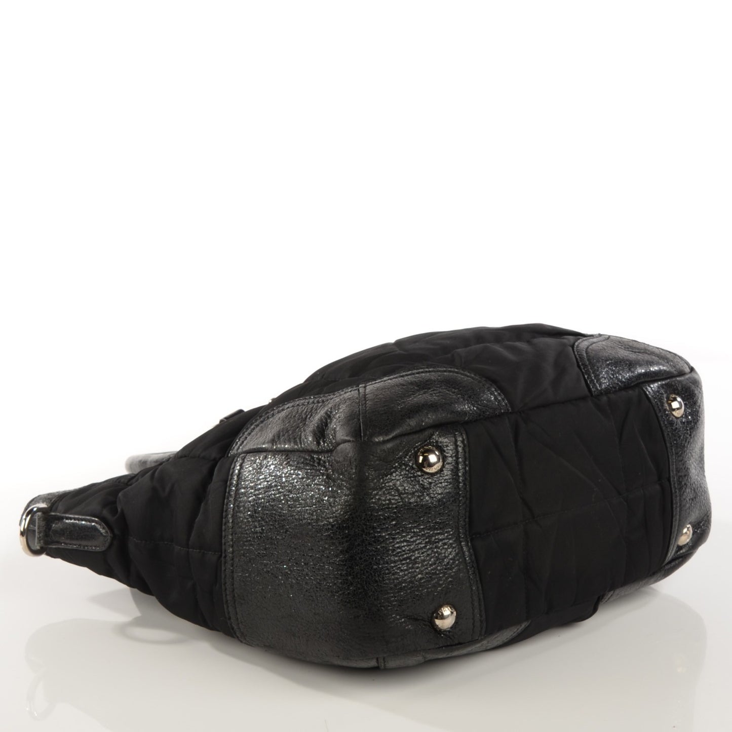 Tessuto Nylon Quilted Tote Nero Black