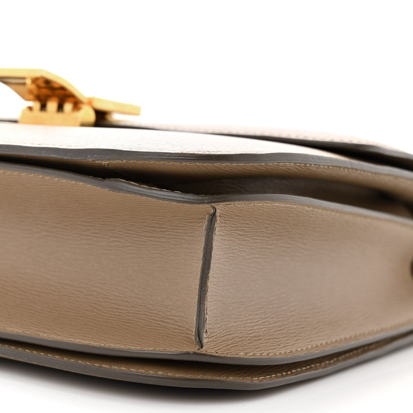 Liege Calfskin Medium Classic Box Flap Bag Taupe