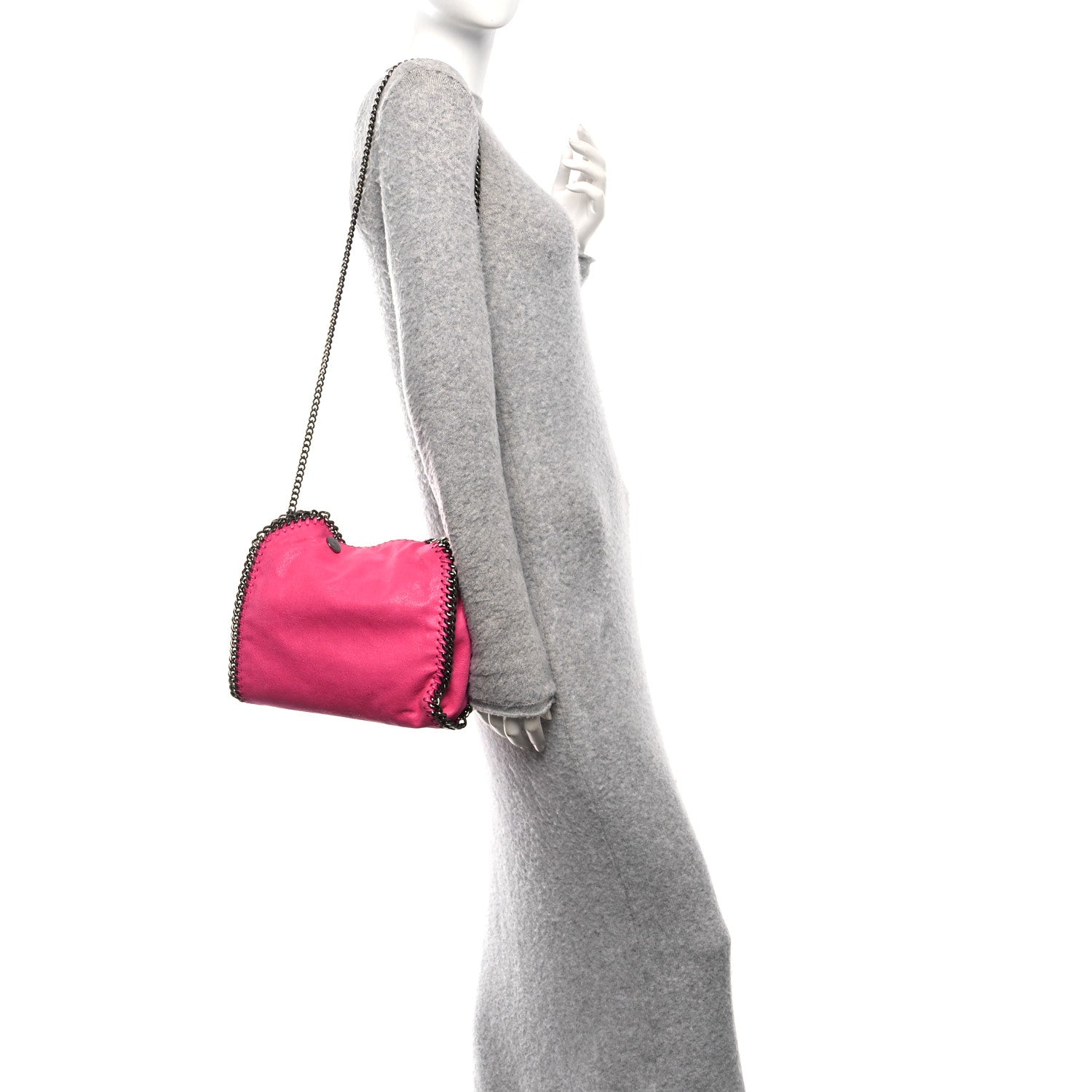 Stella McCartney Shaggy Deer Mini Falabella Tote Hot Pink 1830083