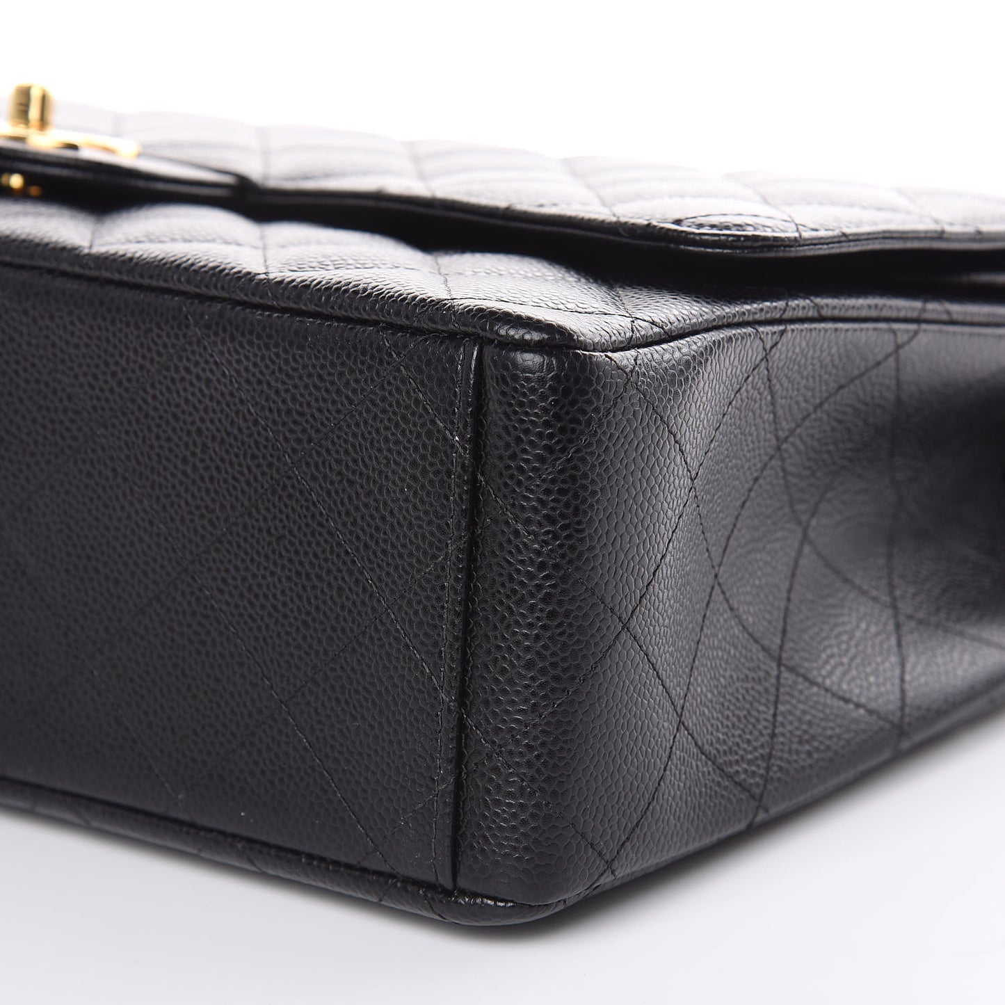 Caviar Quilted Maxi Double Flap Black