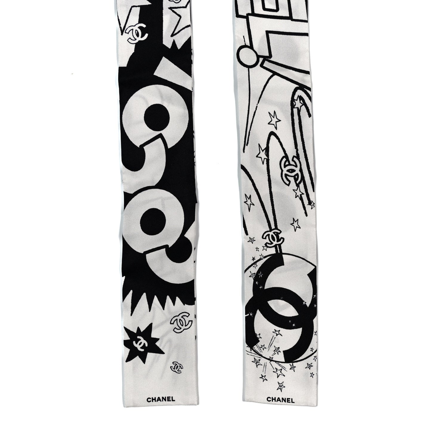 Silk CC Comics Slim Bandeau White Black