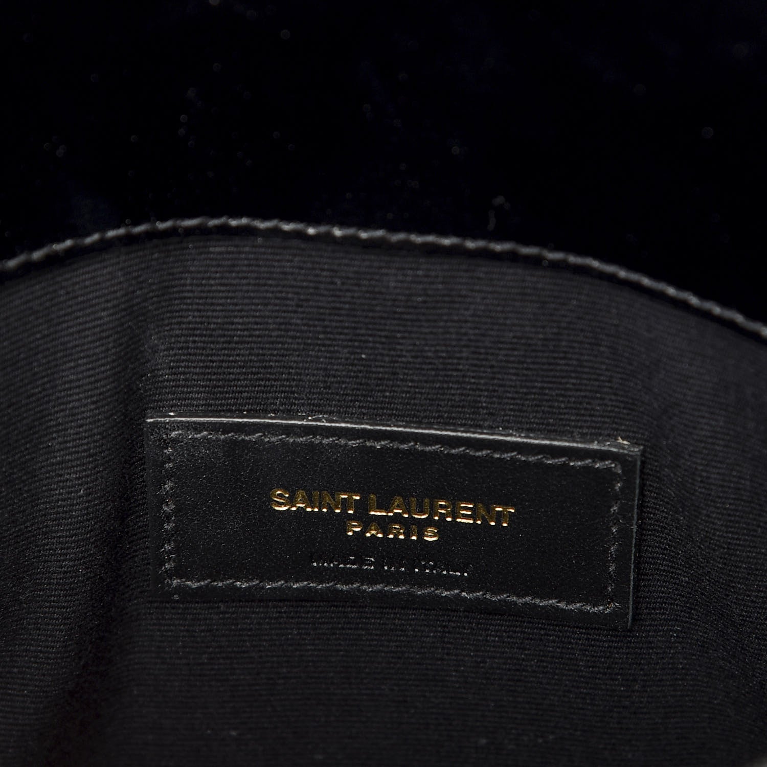 Saint Laurent Smooth Shiny Calfskin Monogram Uptown Pouch Black 5 of 7
