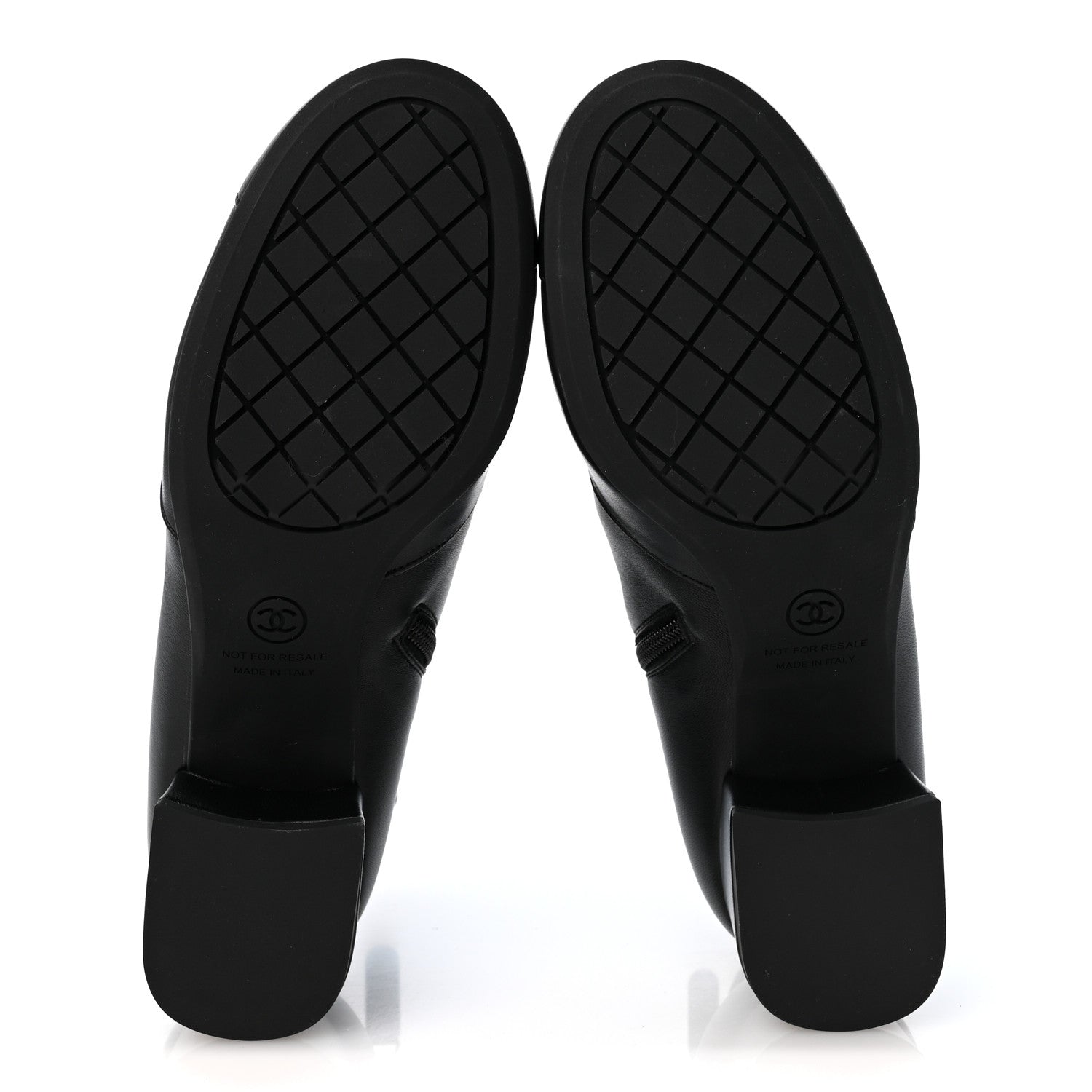 Chanel Stretch Lambskin Cap Toe CC Uniform Short Boots 38 Black 6 of 9