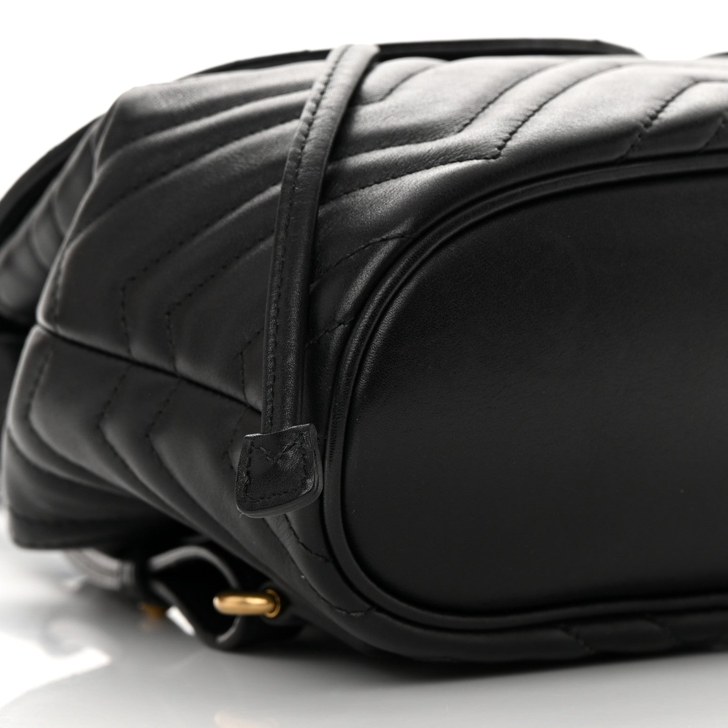 Gucci Calfskin Matelasse GG Marmont Flap Backpack Black 9 of 14