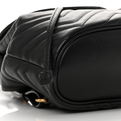 Gucci Calfskin Matelasse GG Marmont Flap Backpack Black 9 of 14