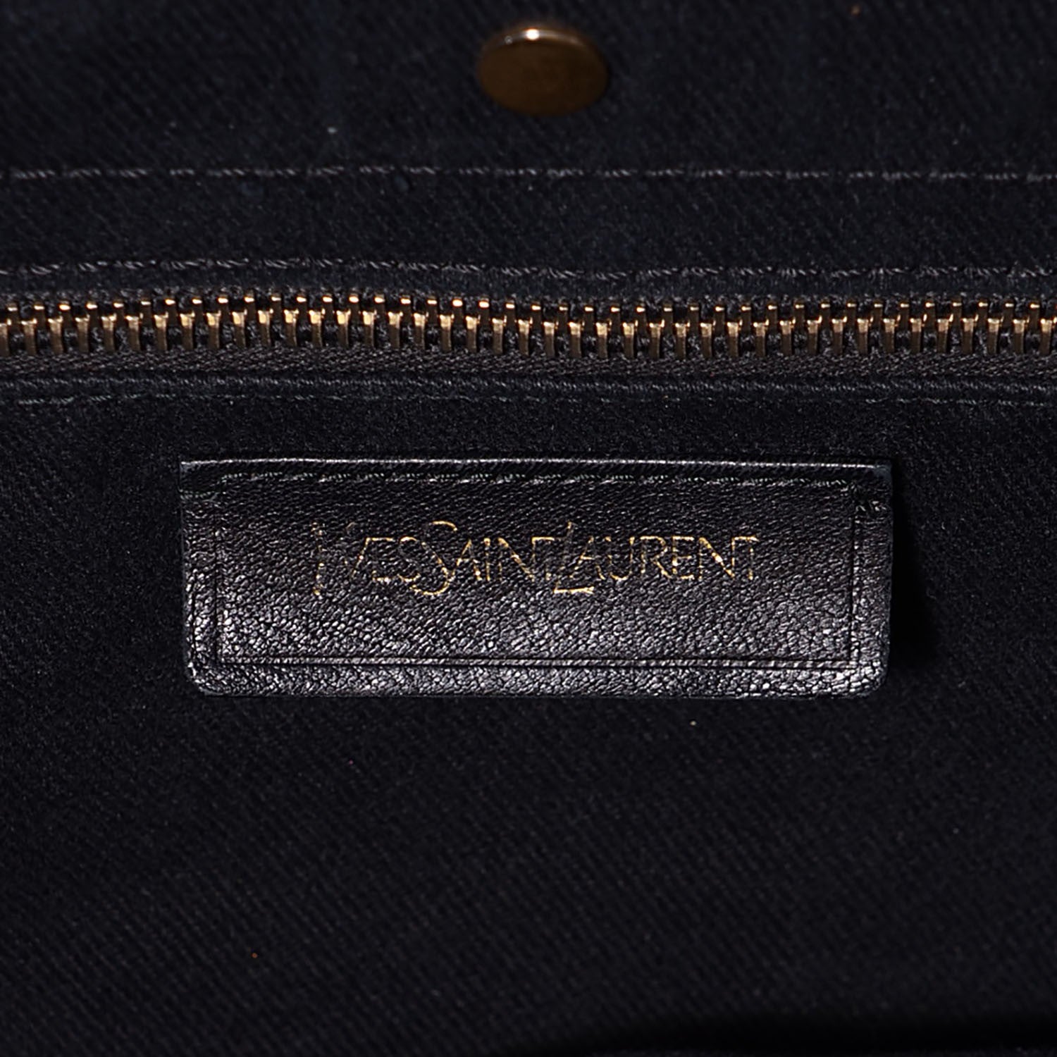 Saint Laurent Calfskin Medium Travel Muse Two Tote Black 6 of 9
