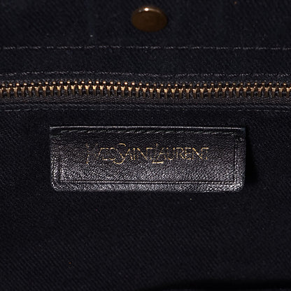 Saint Laurent Calfskin Medium Travel Muse Two Tote Black 6 of 9