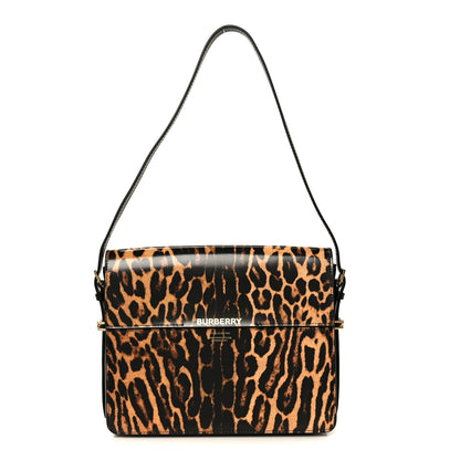 Burberry Calfskin Leopard Large Grace Bag Dark Mustard 1 of 10