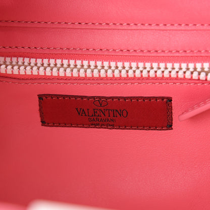 Valentino Garavani Vitello Colorblock Small Free Rockstud Tote Shadow Pink Optic White 5 of 8
