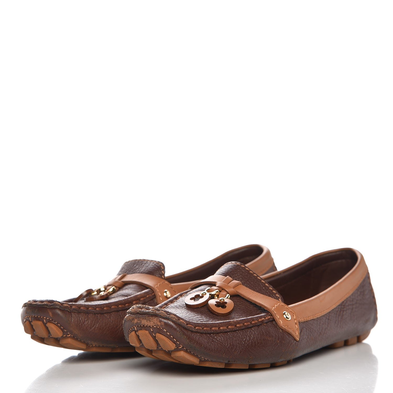 Louis Vuitton Calfskin Oxford Loafers 41 Brown Cognac 3 of 15
