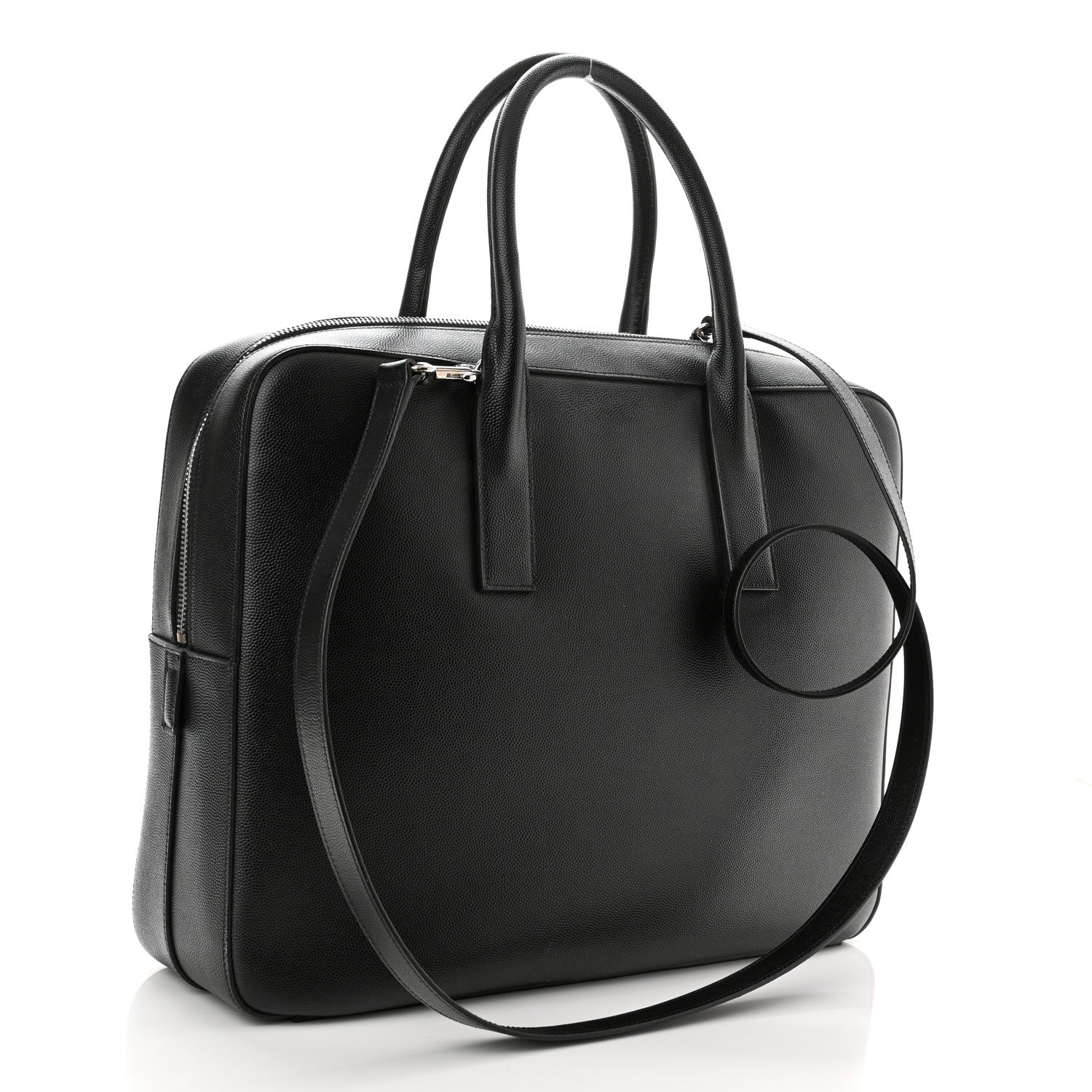 Saint Laurent Grain de Poudre Medium Museum Briefcase Black 3 of 10