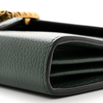 Gucci Calfskin Garden Dionysus Chain Wallet Emerald 10 of 10