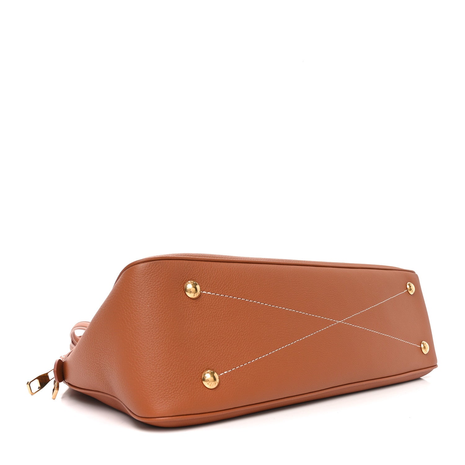 Louis Vuitton Grained Calfskin Low Key Duffle Tote Cognac 4 of 9