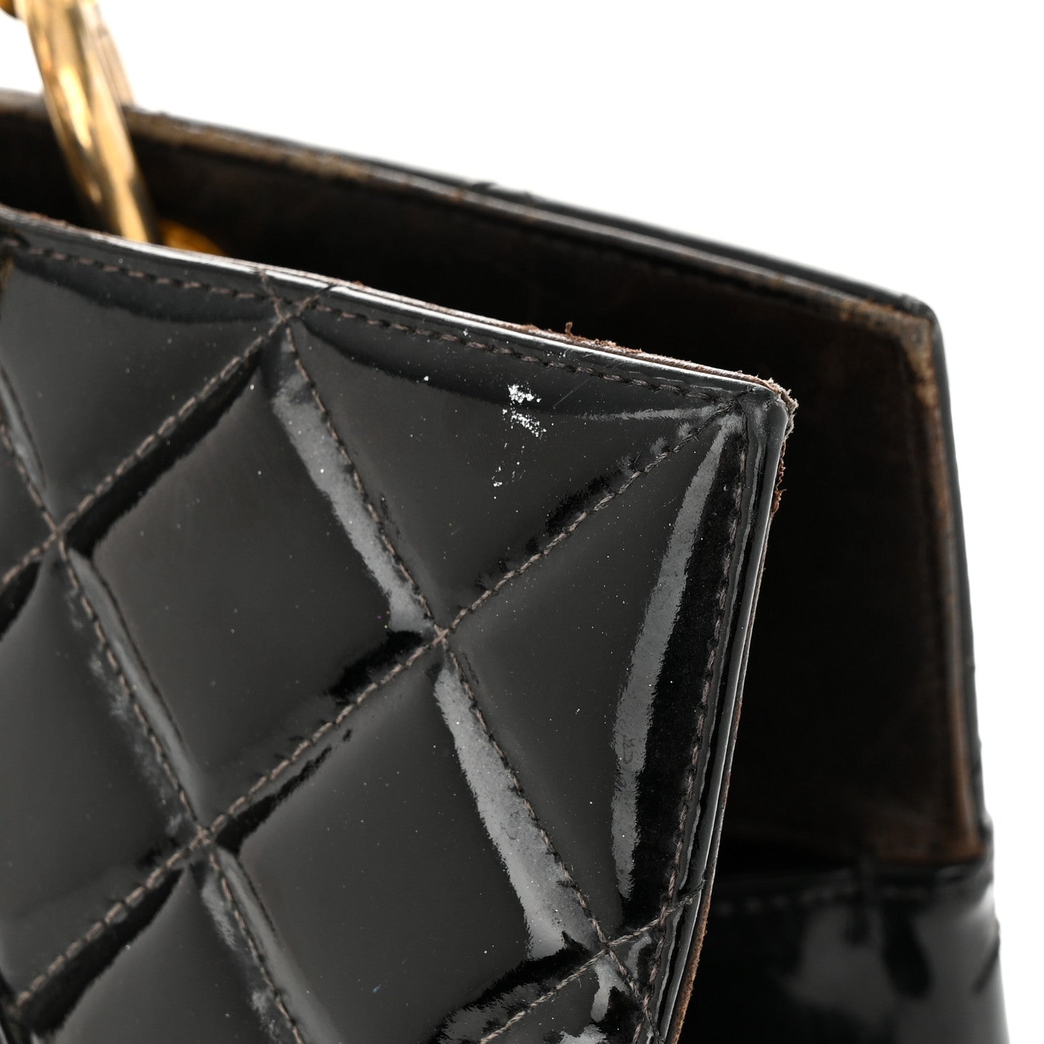 Chanel Patent Quilted Grand Shopping Tote GST Black 14 of 20
