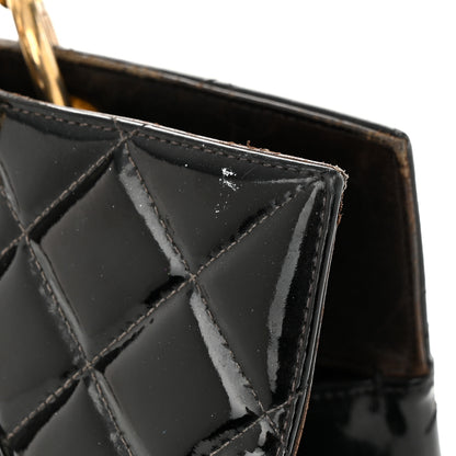 Chanel Patent Quilted Grand Shopping Tote GST Black 14 of 20