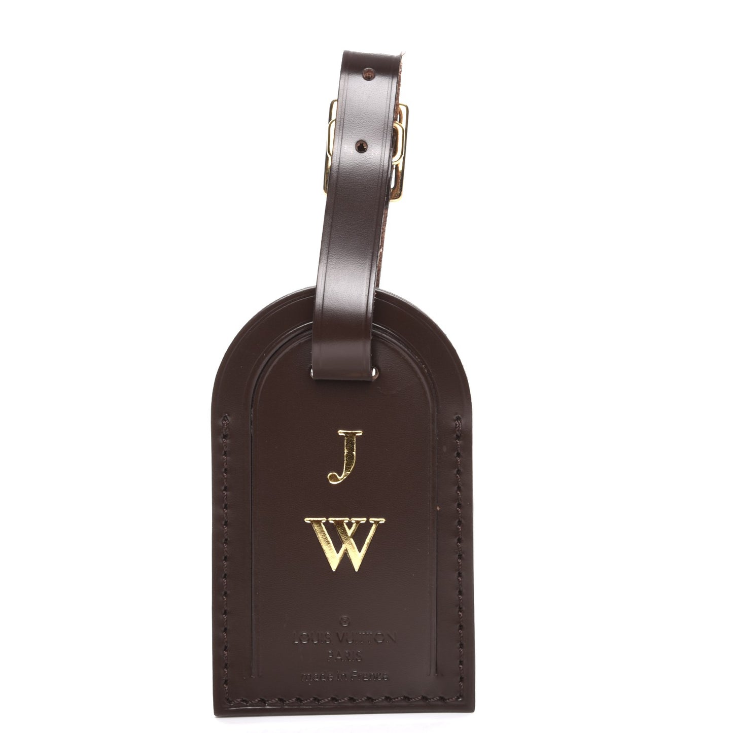 Calfskin Luggage Tag Ebene