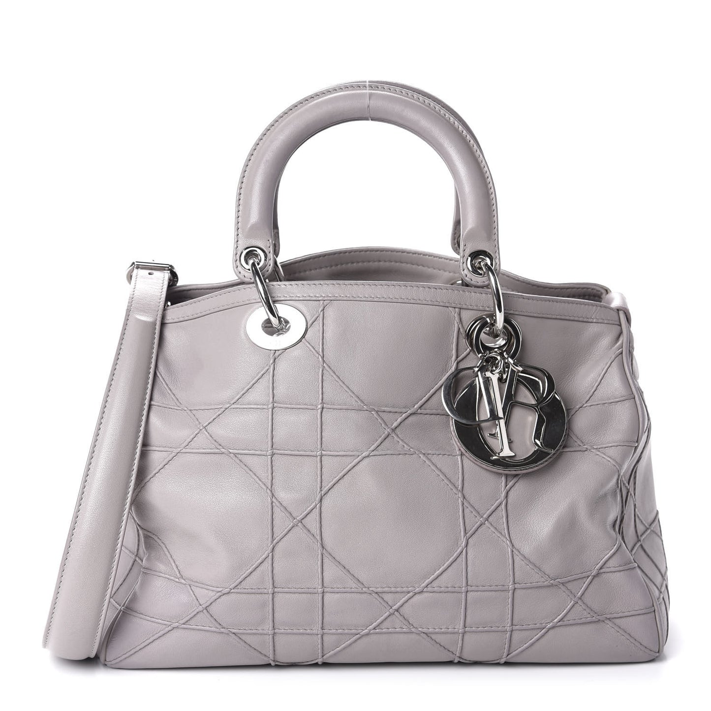Lambskin Cannage Granville Polochon Grey