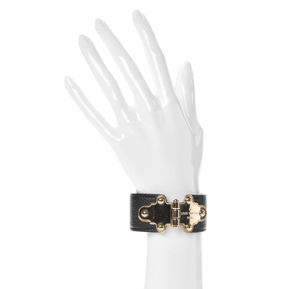 Louis Vuitton Calfskin Save It Bracelet 17 Black 2 of 6