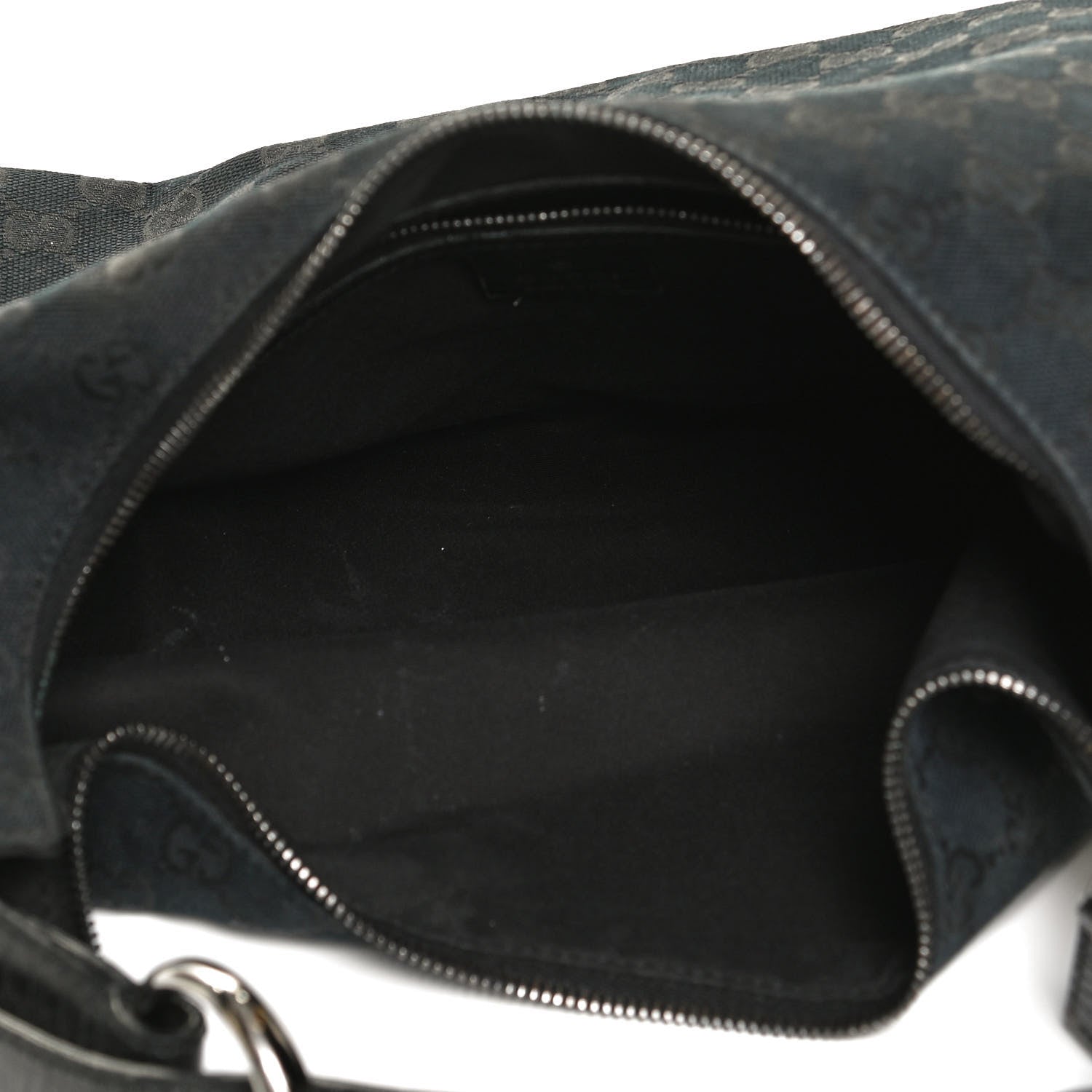 Gucci Monogram Medium Horsebit Chain Hobo Black 5 of 13