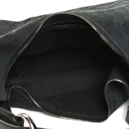 Gucci Monogram Medium Horsebit Chain Hobo Black 5 of 13