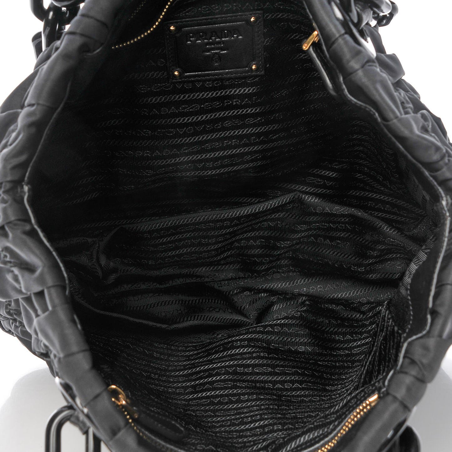 Tessuto Nylon Gaufre Tote Black