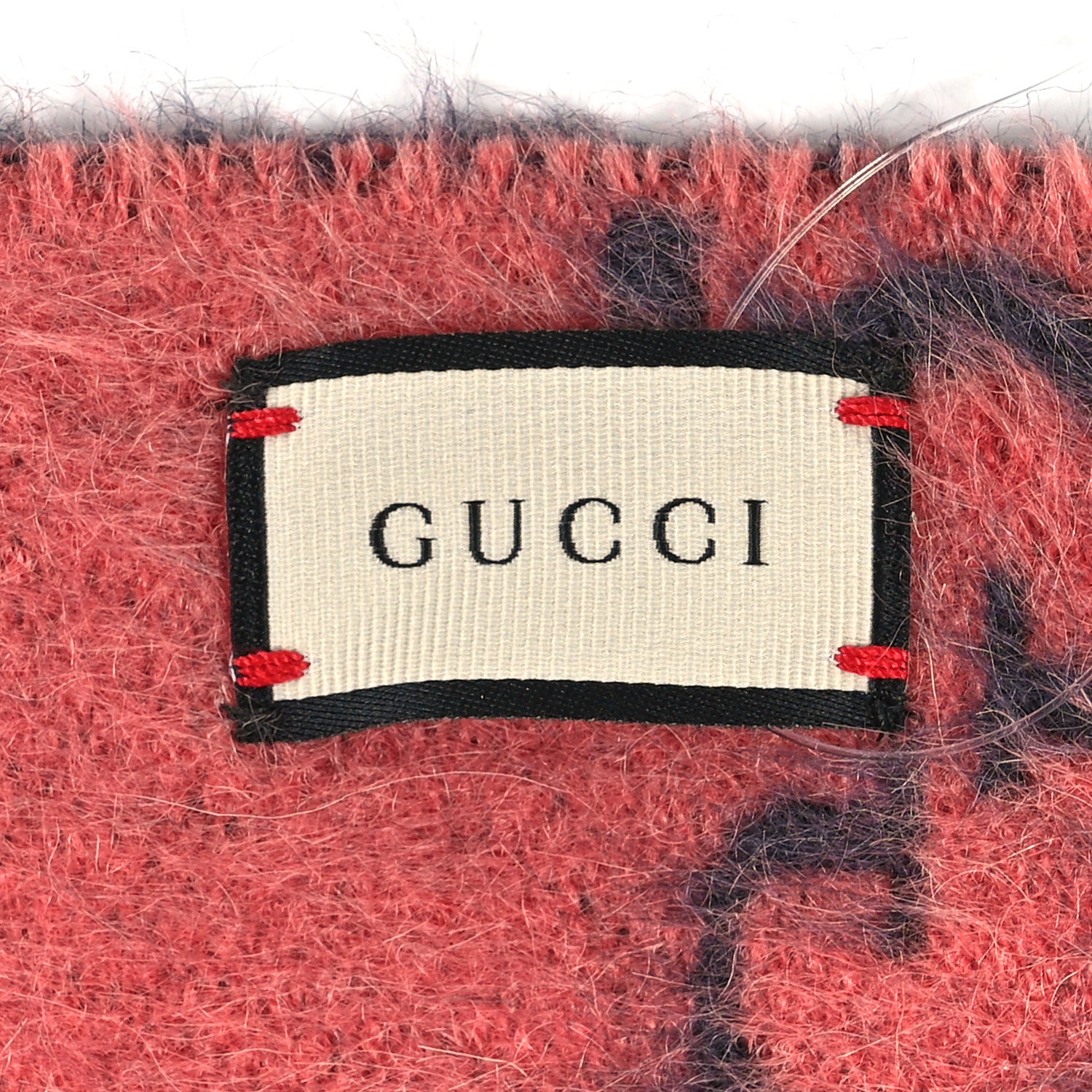 Gucci Wool Alpaca GG Monogram Lady Big GG Rock Scarf Graphite Pink 3 of 3