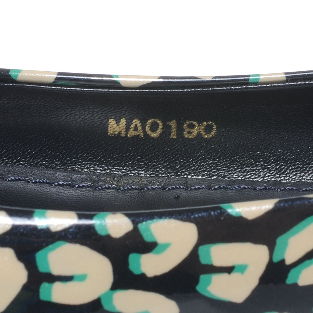 Louis Vuitton Patent Leopard Ballet Flats 38 Blue Infini 7 of 8