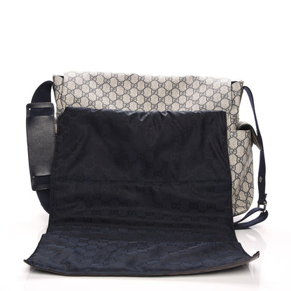 Gucci GG Plus Monogram Messenger Diaper Bag Navy 8 of 8