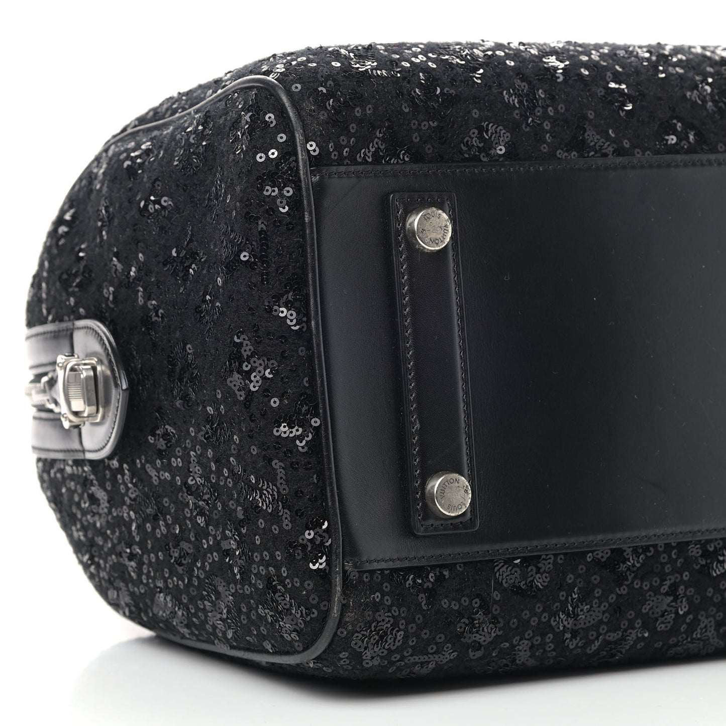 Sequin Monogram Sunshine Express Speedy Black