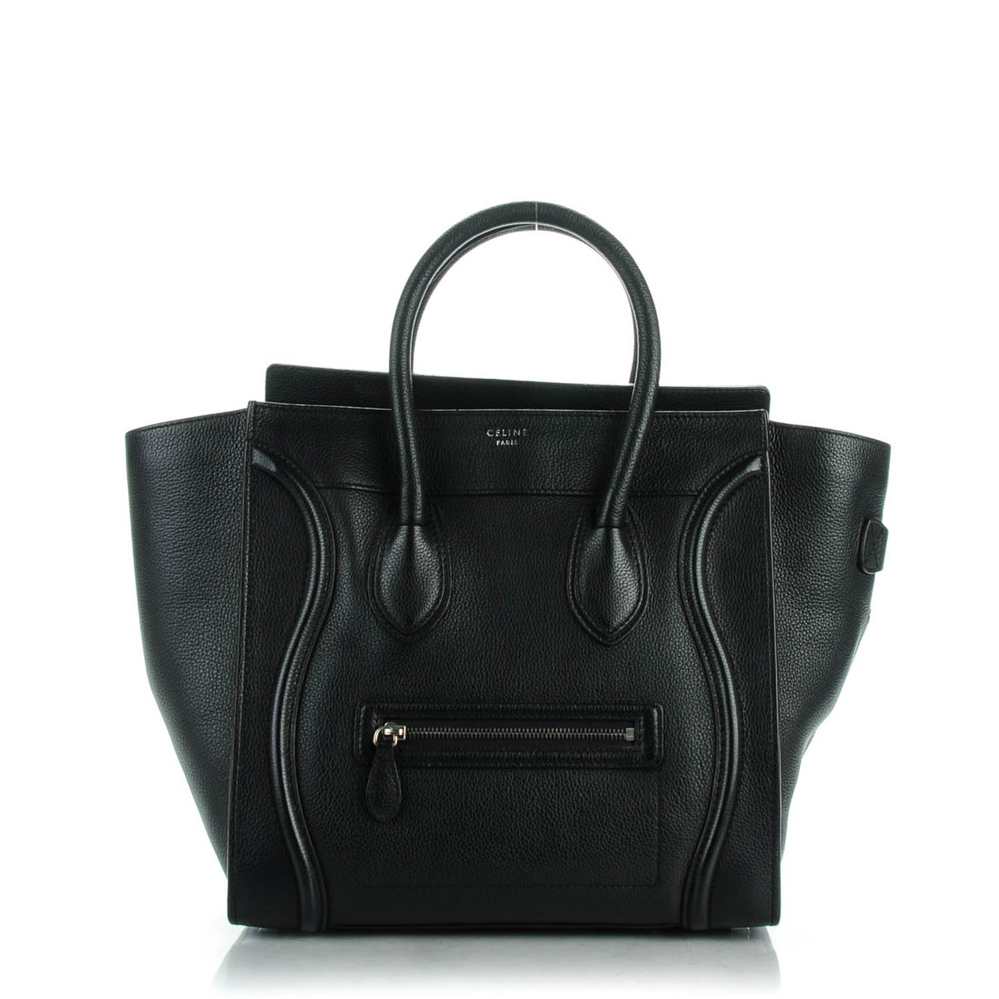 Drummed Calfskin Mini Luggage Black