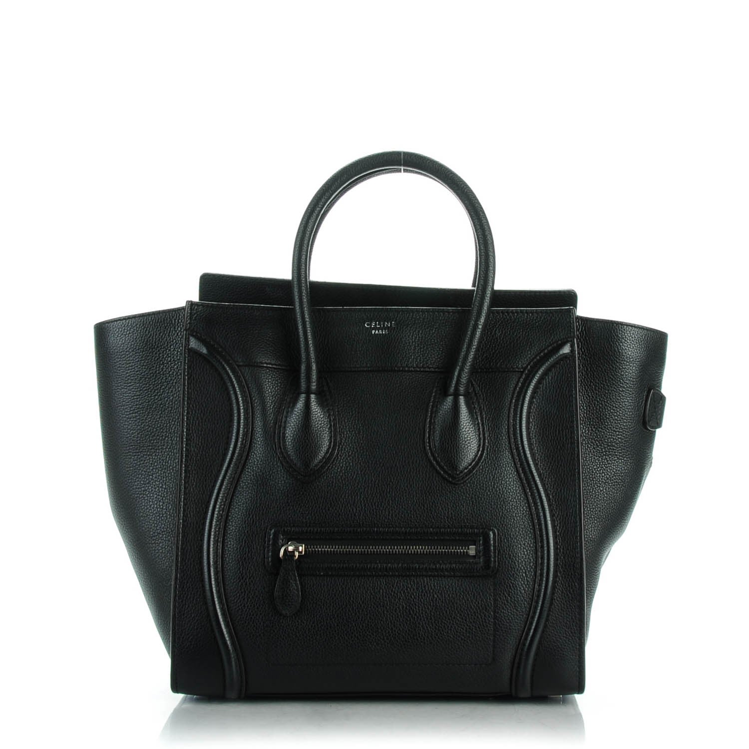 Celine Drummed Calfskin Mini Luggage Black 1 of 8
