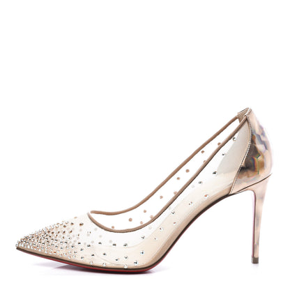 Christian Louboutin Crystal Strass Follies 85 Pumps 39.5 Gold 1 of 10