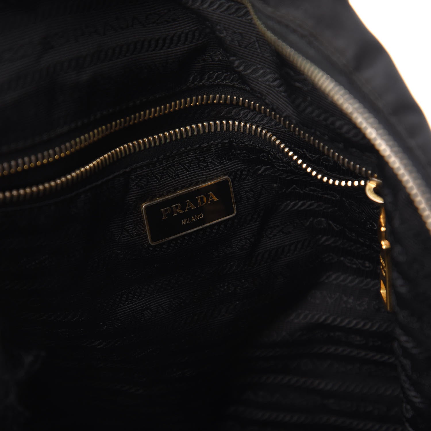 Prada Tessuto Nylon Saffiano Tote Black 9 of 11